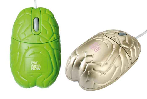 Gold Brain Computer Mouse