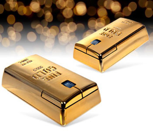 Gold Bullion Wireless Mouse