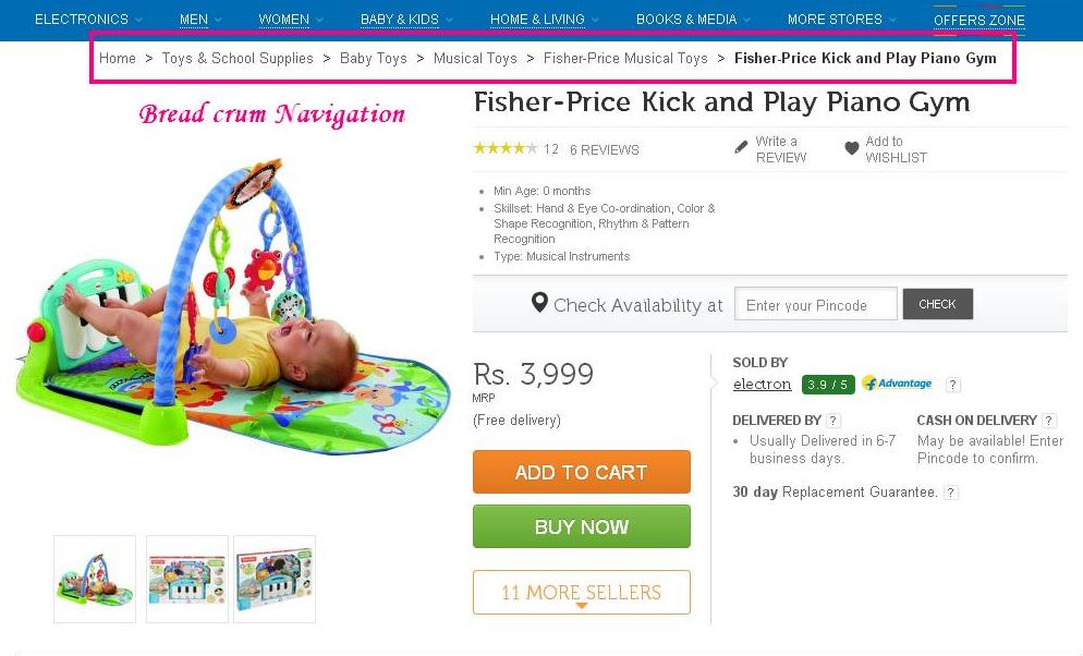 bread crum navigation